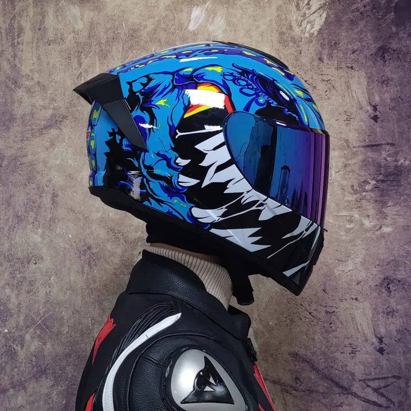 Capacete Integral LVS-701 — Sistema de Viseira Dupla, Proteção Térmica para o Inverno
