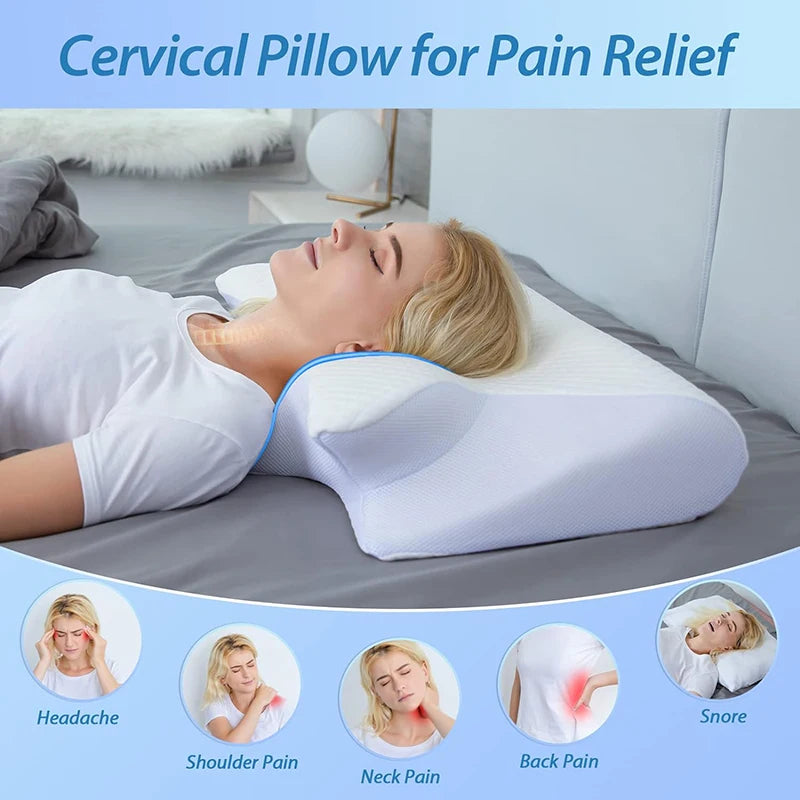 CozyRest® ergonomisk nackkudde i memoryskum — Smärtlindring