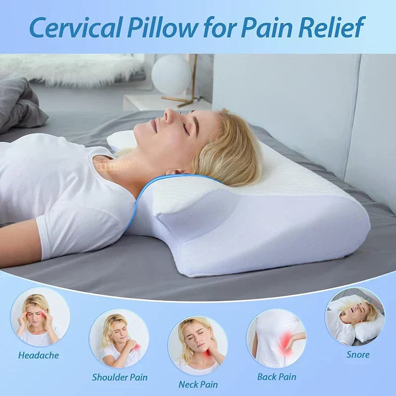 SomniEase Memory Foam-nakkepude – Kontureret ergonomisk design