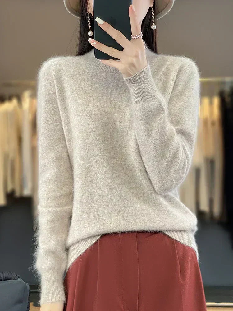 Elara Women's 100% Cashmere Sweater — Ultra-Soft 2-Ply Knit