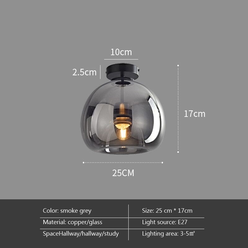 CelestiaNova Glass Sphere Wall Light For Your Living Room