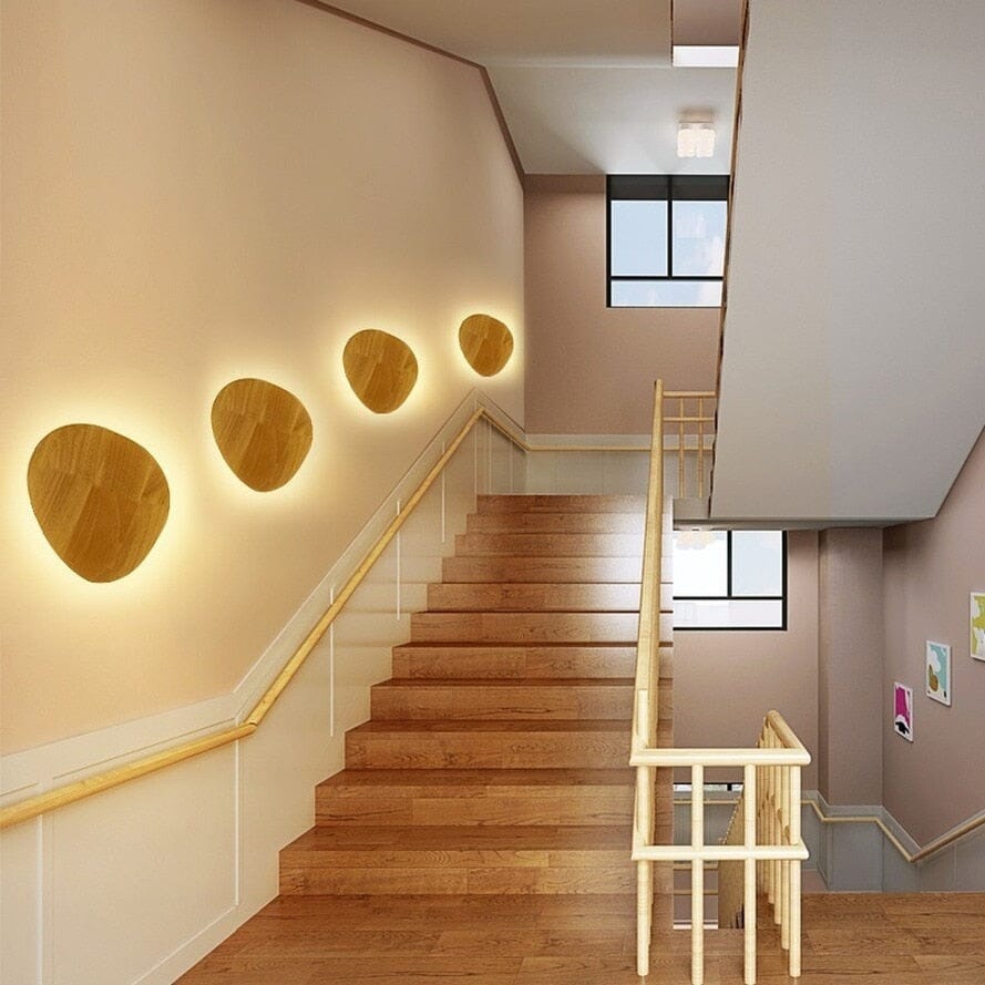 Elora Wooden Wall Light With LED For Hallways And Living Rooms