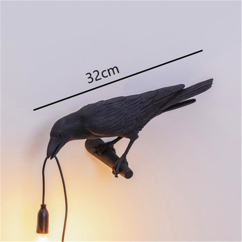 Lampada a forma di uccello — Elegante lampada da parete LED, design aggraziato a forma di uccello
