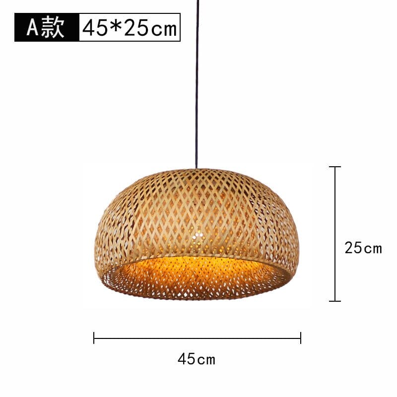 Russel retro hanglamp van bamboe - moderne hanglamp