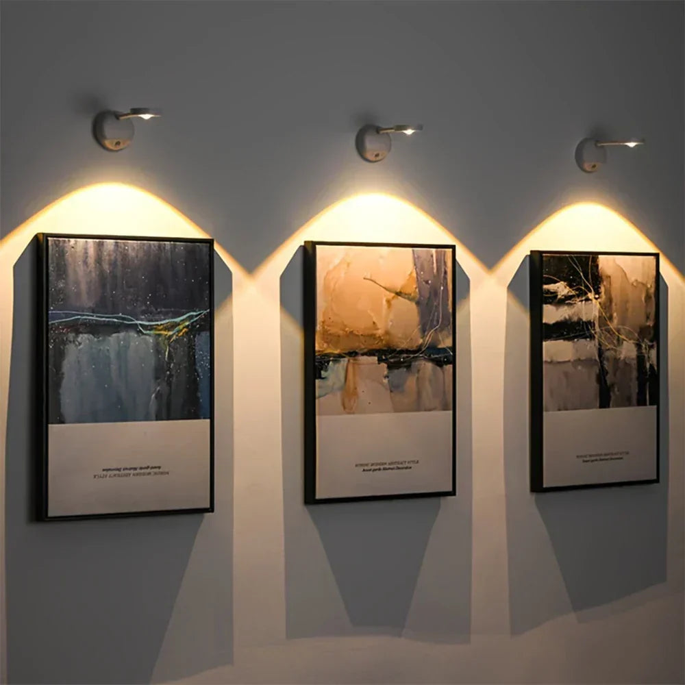 LumiTech Rechargeable LED Wall Spotlight — Motion Sensor, Wireless