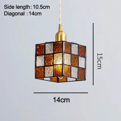 PrismCube Glass Pendant Light For Retro Style Home Decor