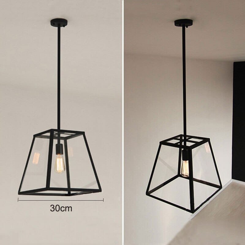 AeroLoft Glass Pendant Fixtures With Rust-Proof Iron Frame