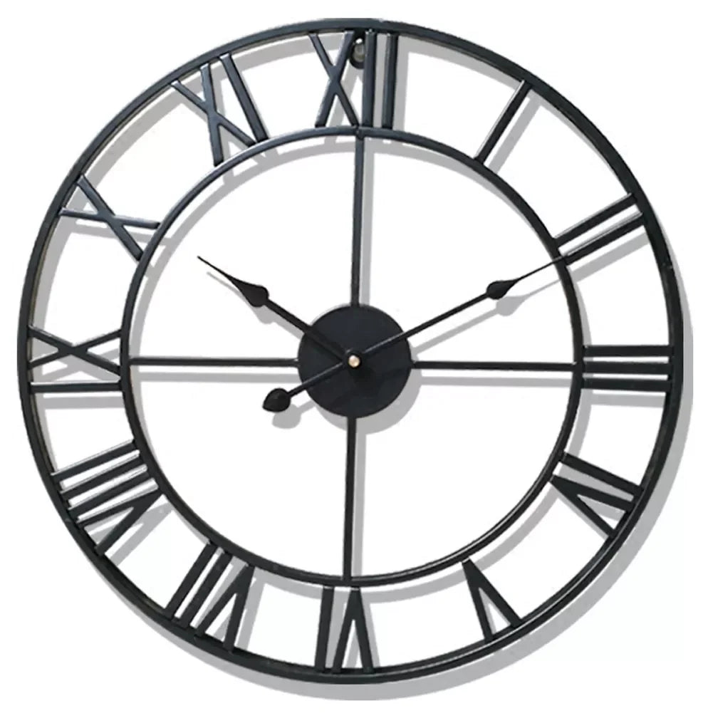 Contemporary Wall Clock With 3D Display Of Roman Numerals For Modern Home Decor