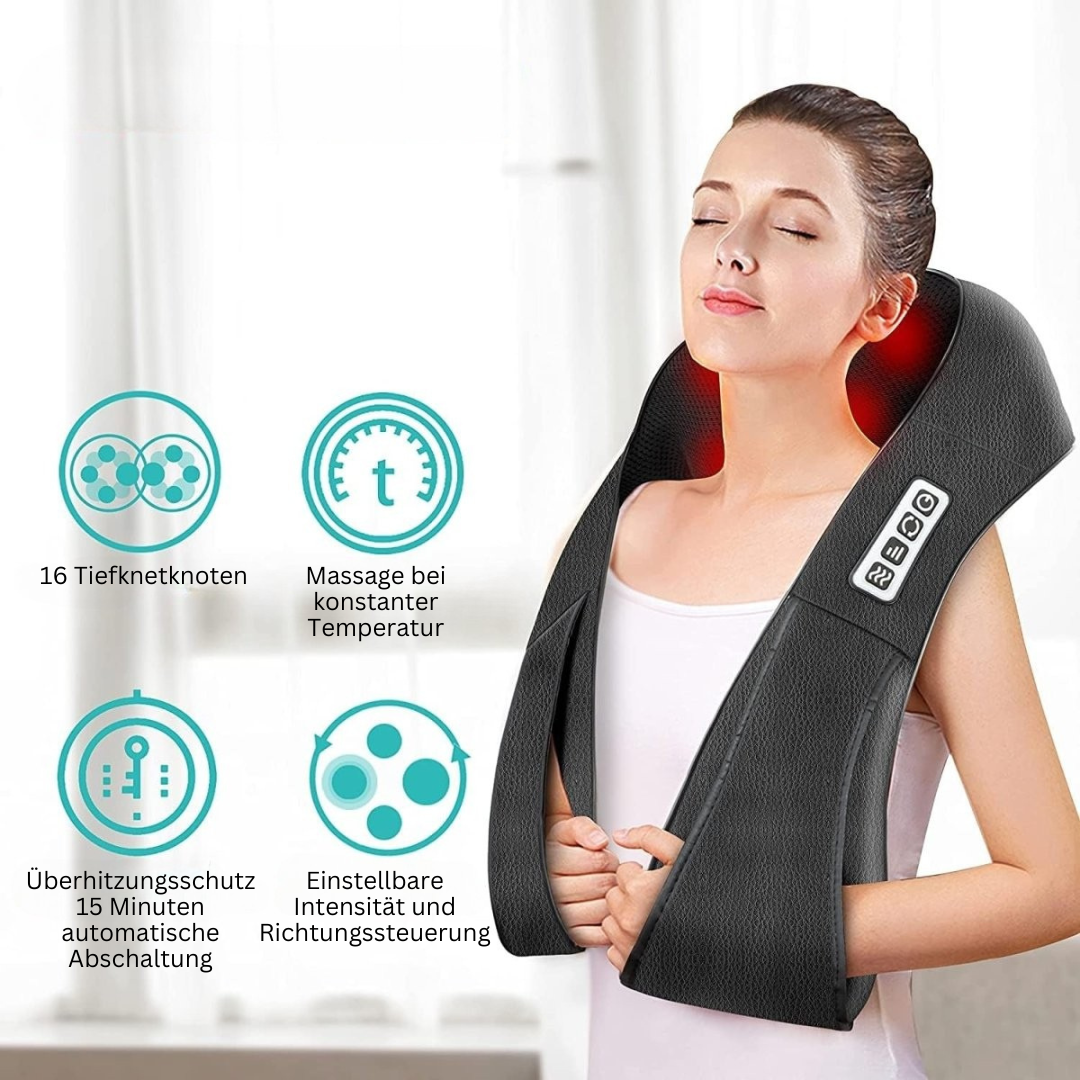 Shiatsu-Massagekissen — Durchblutungsfördernde Infrarot-Wärmetherapie