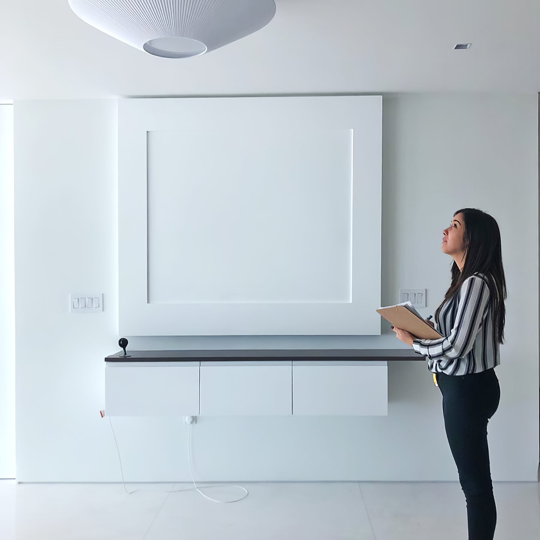 Candeeiro de teto de estilo oriental — regulável, abajur em tecido, três tamanhos