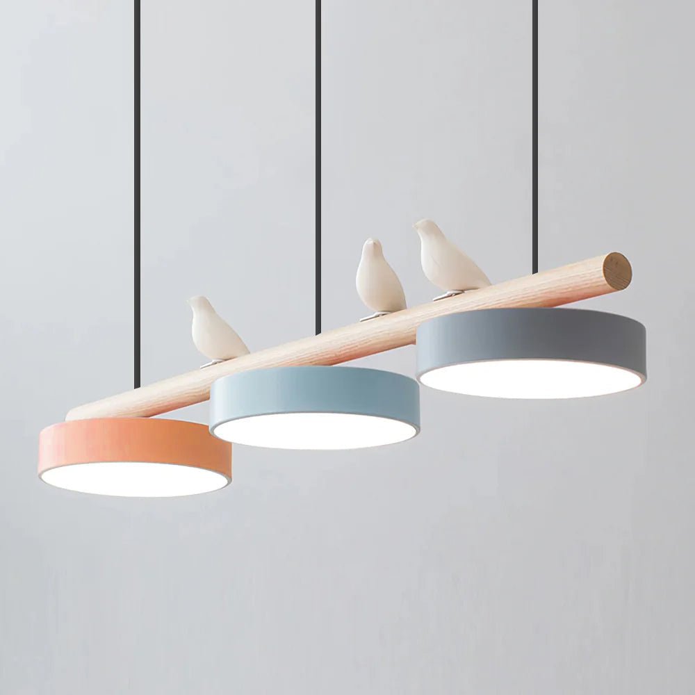 LyraNest Nature Inspired Bird Motif Pendant Light — Integrated LED Source