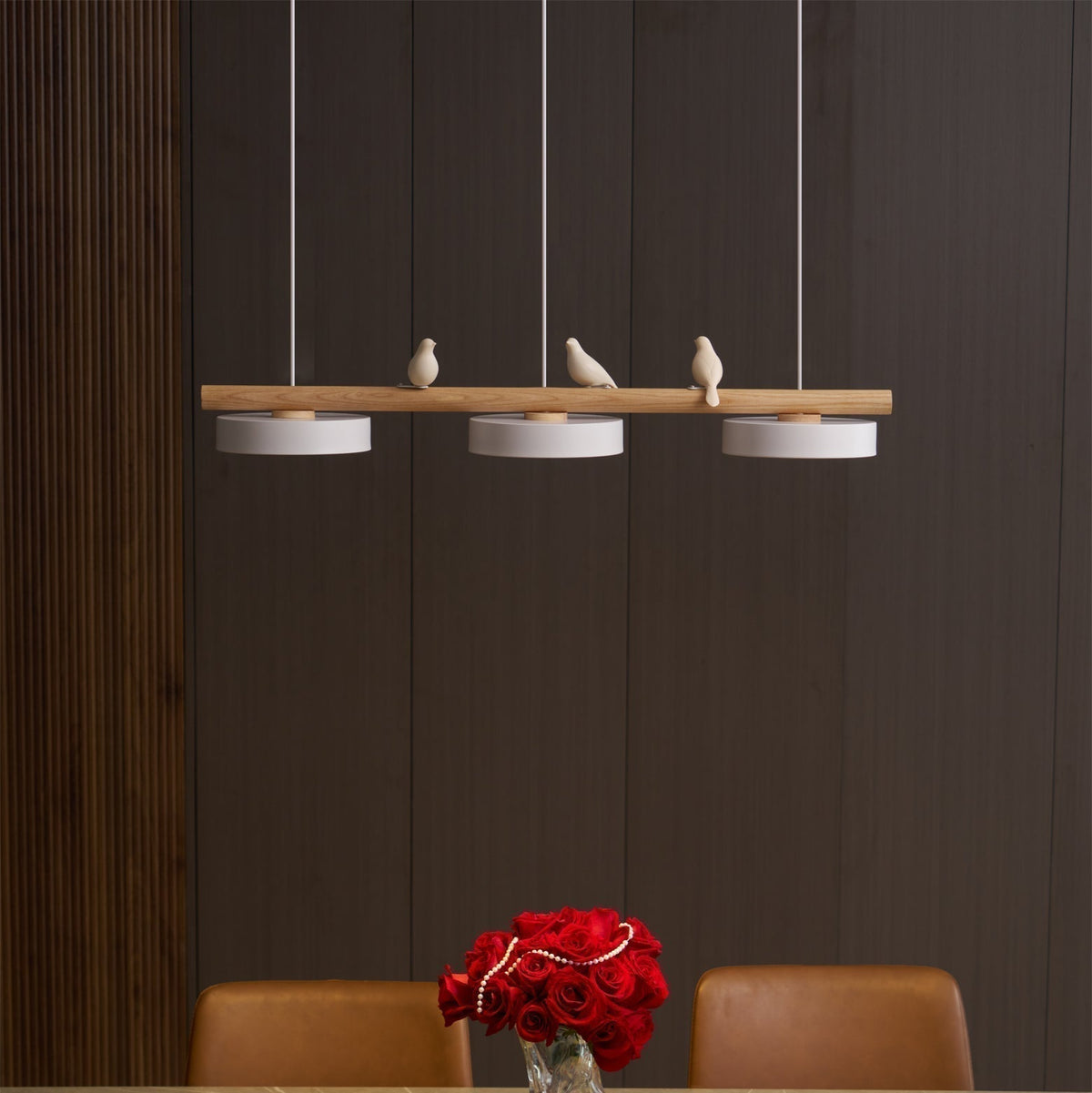 LyraNest Nature Inspired Bird Motif Pendant Light — Integrated LED Source