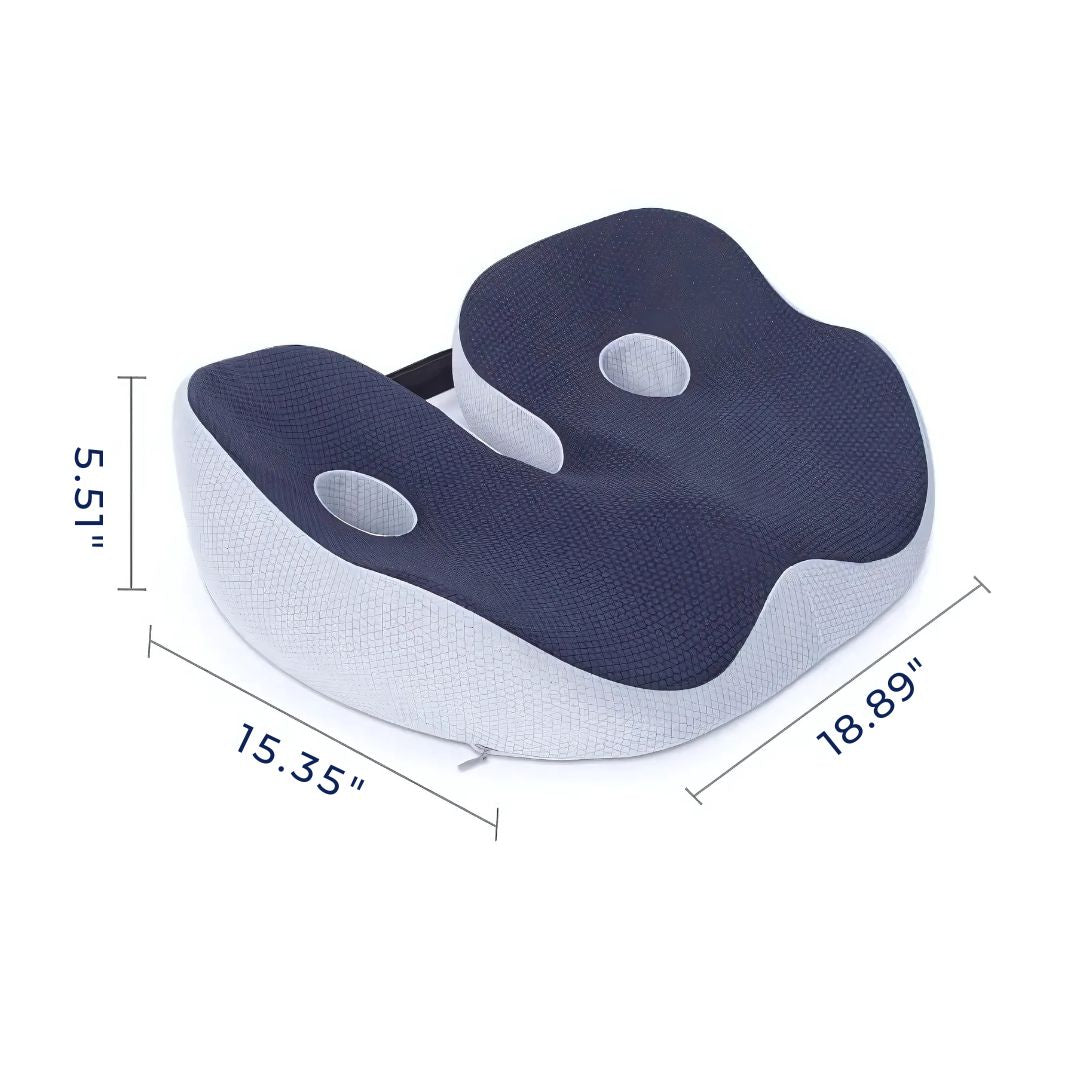 AetherFlex ergonomisk sædehynde i memoryskum — design til støtte af kropsholdningen