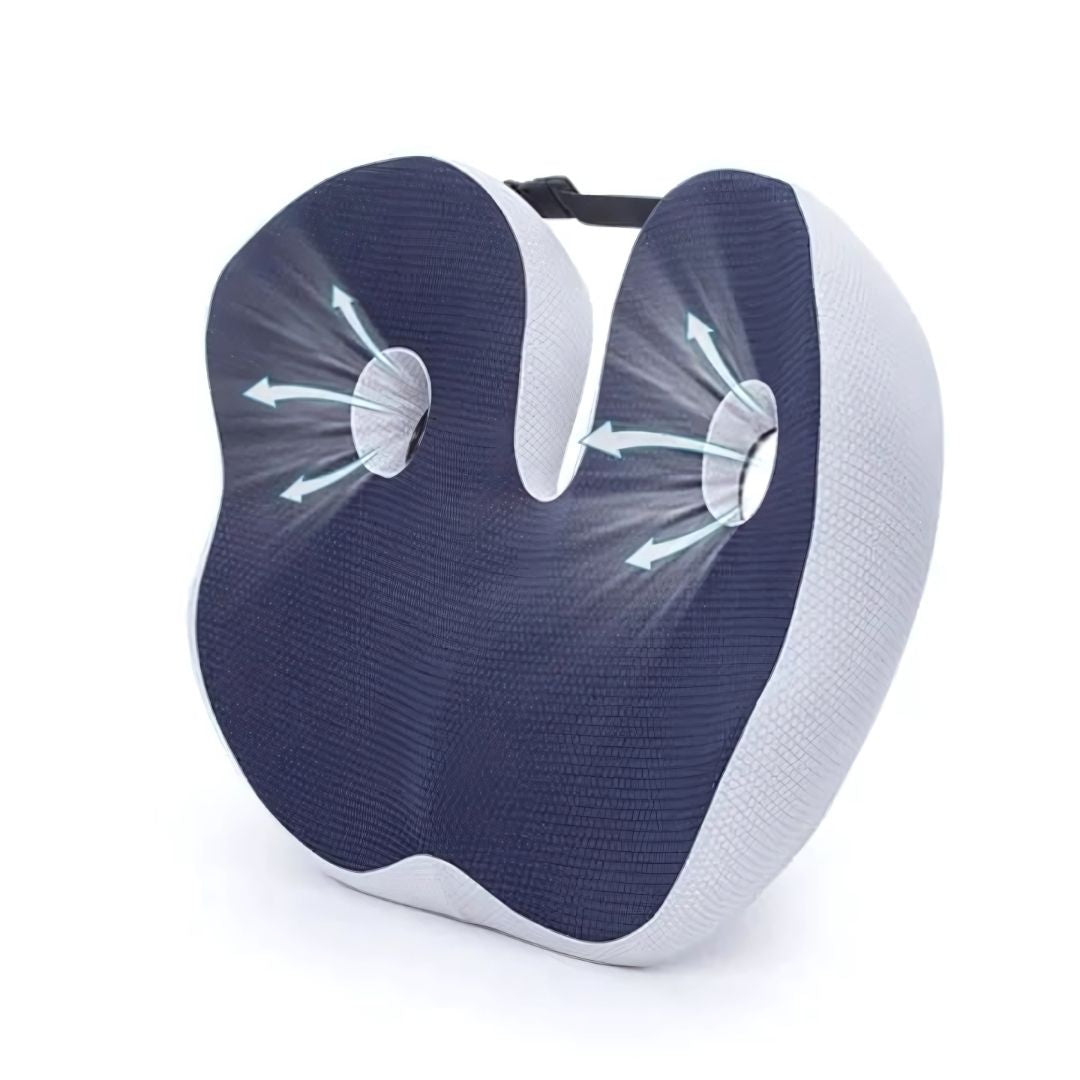 AetherFlex ergonomisk sædehynde i memoryskum — design til støtte af kropsholdningen