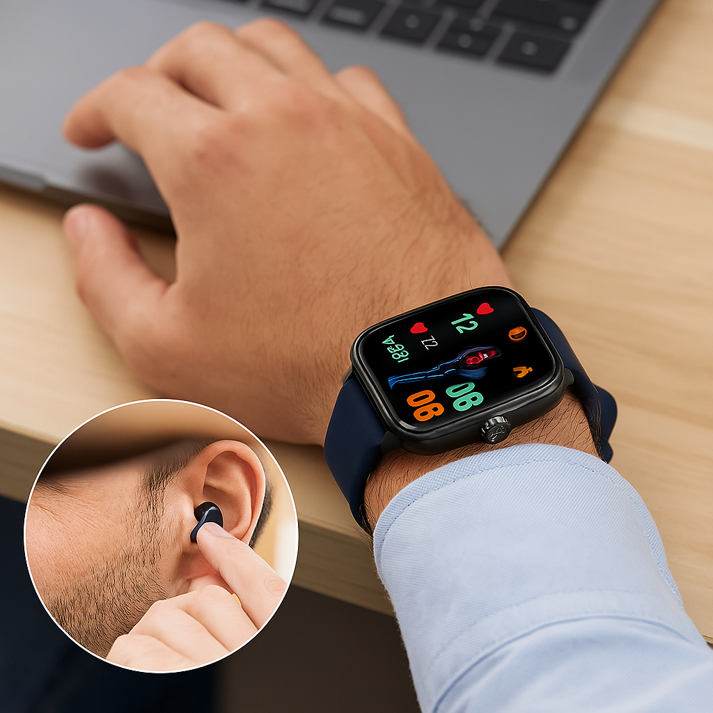 Smartwatch z EKG, monitorem ciśnienia krwi i tętna — iOS/Android