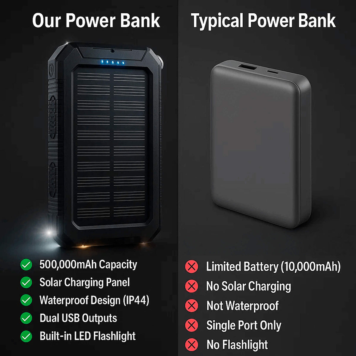 Batterie externe solaire étanche TerraNova TrailCharge 20000mAh