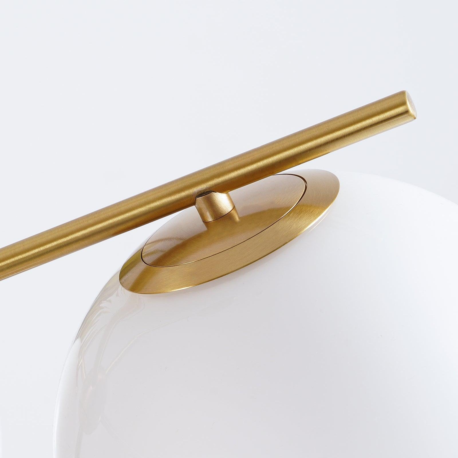 Elara Brass Chandelier With Glass Orbs For Dining Room Decor