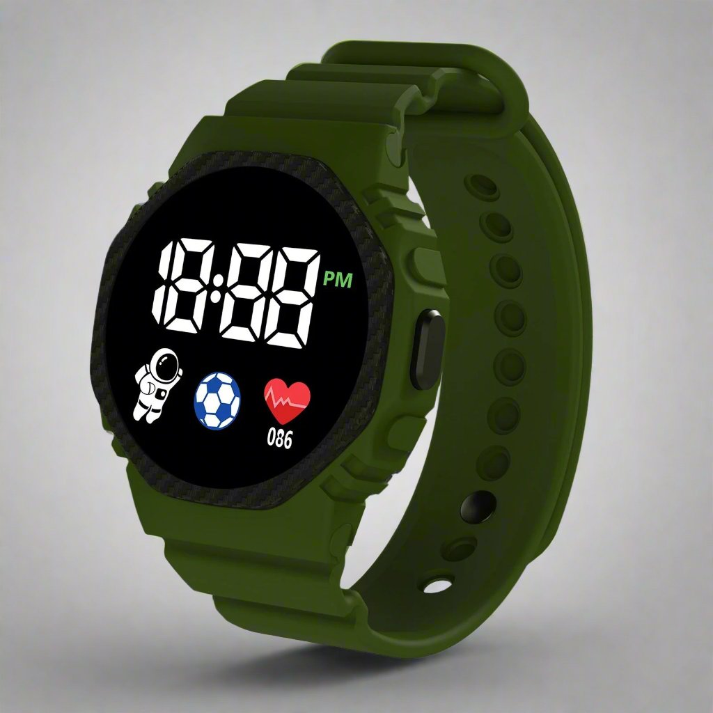Adventturime Kids Digital Sports Watch — Bright LED Display, Waterproof Design