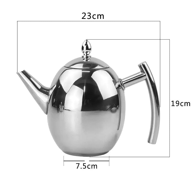 Teekanne aus Edelstahl Tea Pawn mit integriertem Teesieb
