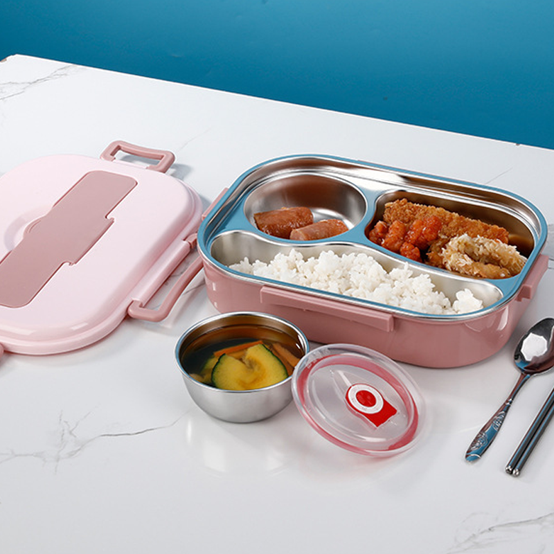 علبة غداء حرارية من الفولاذ المقاوم للصدأ Steellnunch — وجبات مقسّمة