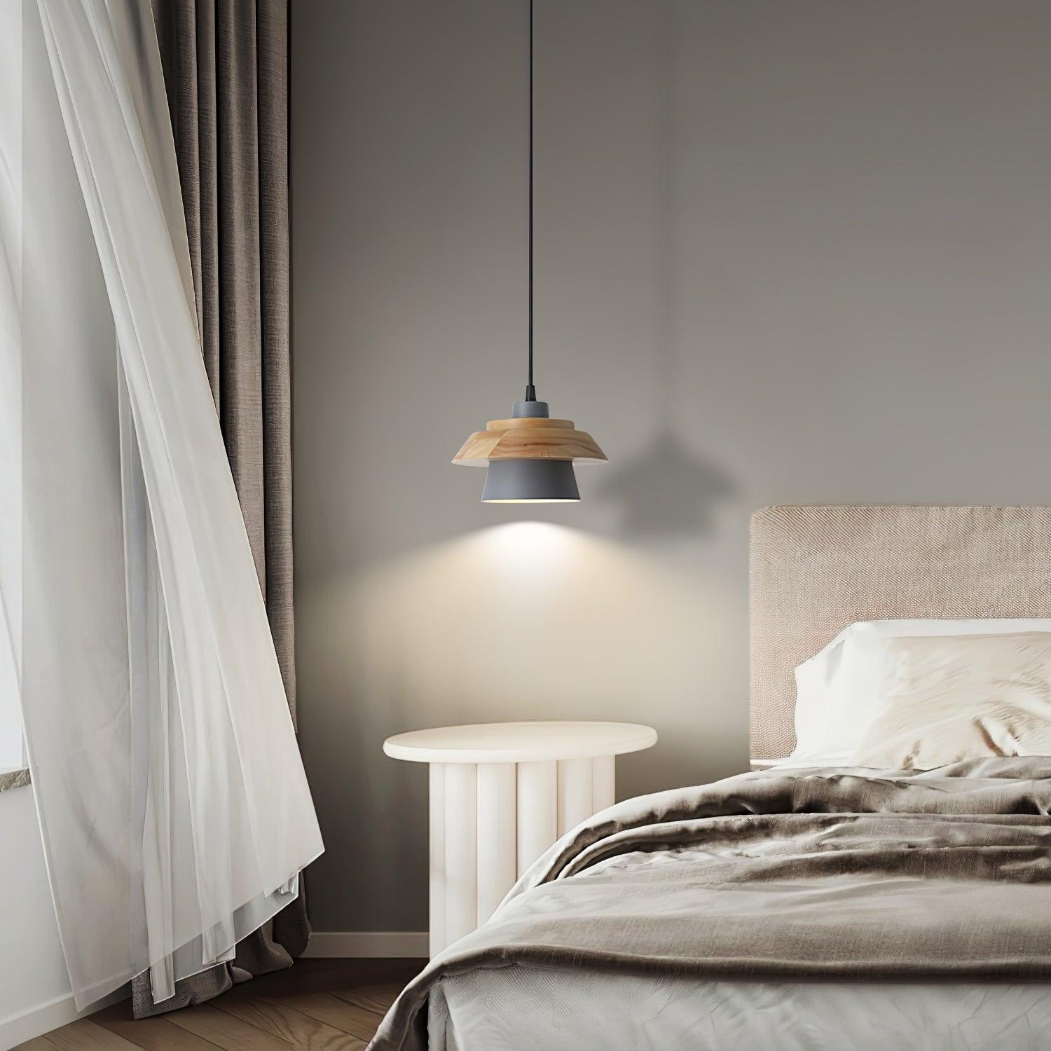 SylvaStone Stone and Wood Pendant Light for Living Rooms