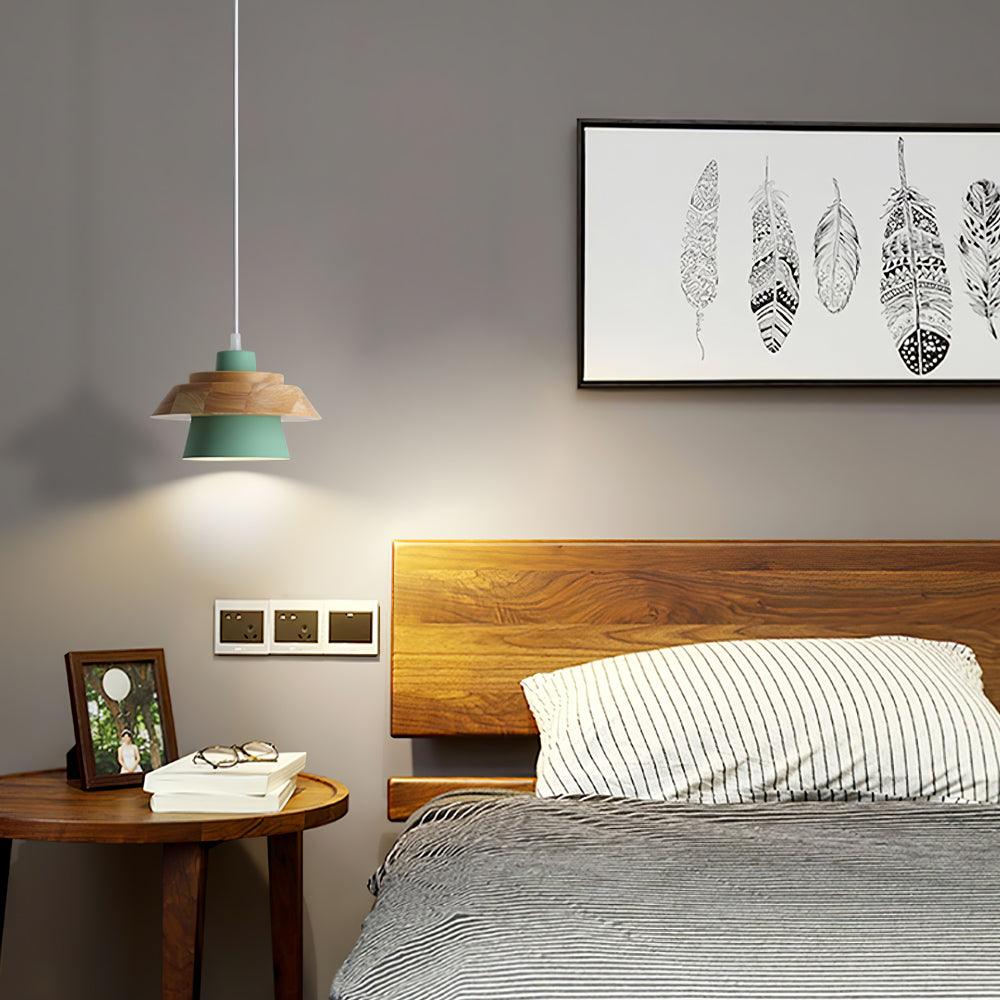SylvaStone Stone and Wood Pendant Light for Living Rooms