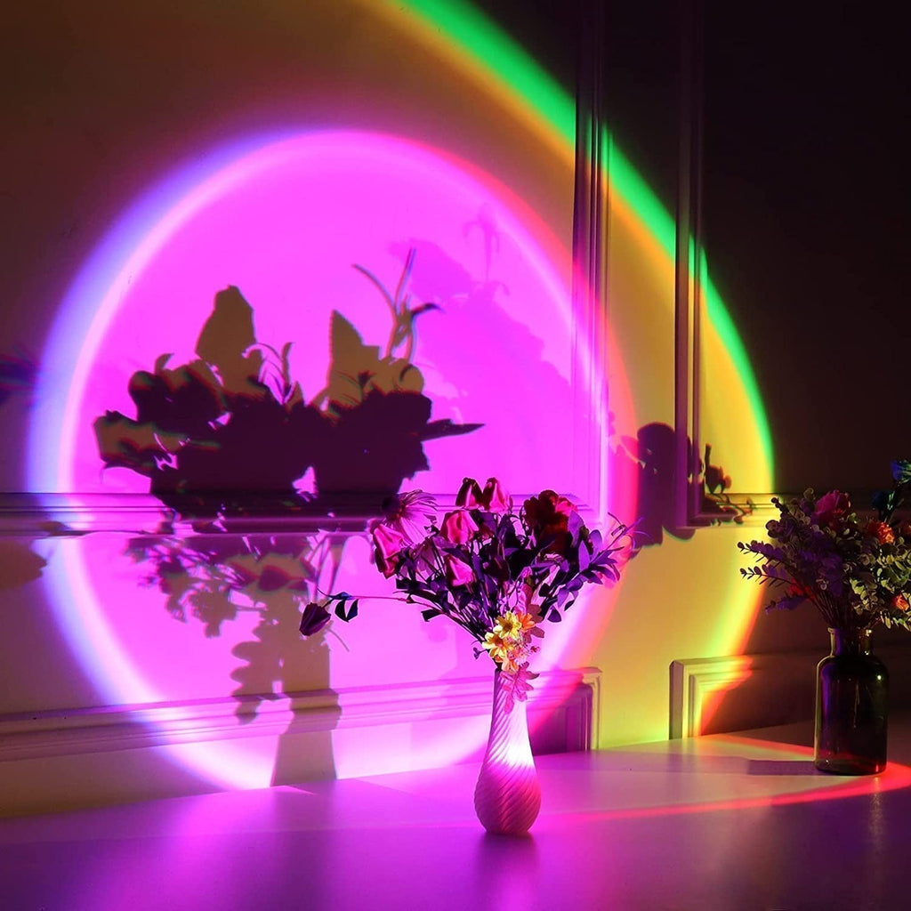 AuroraGlow Sunset USB-bureaulamp — USB-voeding met plug-and-play, levendige zonsondergangsgloed
