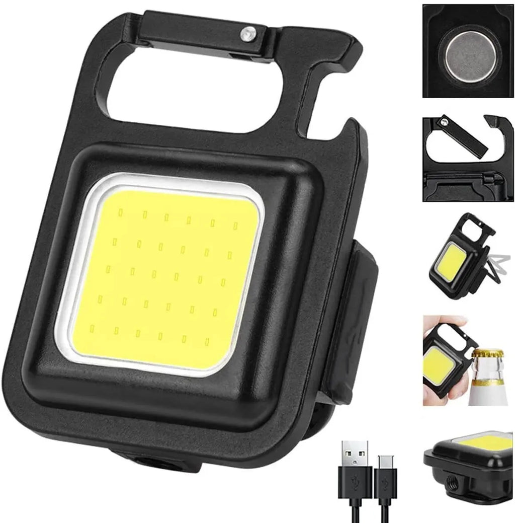 Luminator Mini-Schlüsselanhängerleuchte — COB-LED, USB-aufladbar, wasserdicht