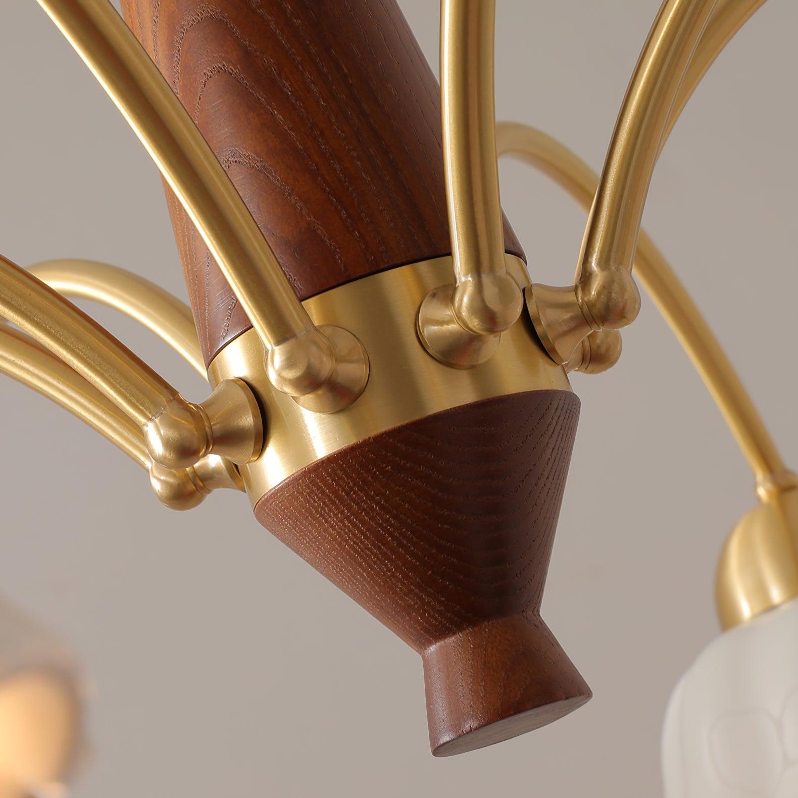 Aurela Mid Century Copper Ceramic Chandelier For Modern Living Rooms