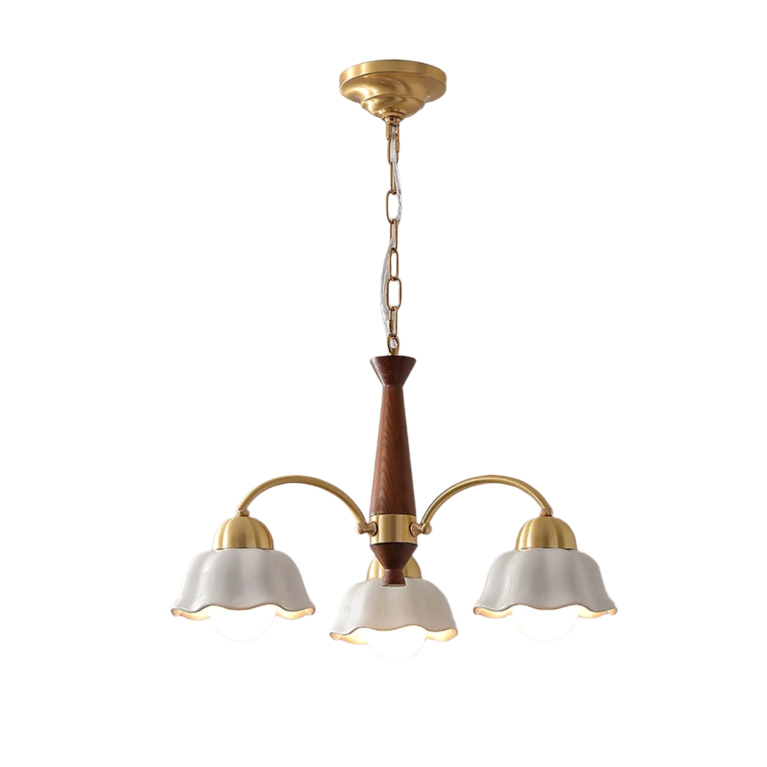 Aurela Mid Century Copper Ceramic Chandelier For Modern Living Rooms