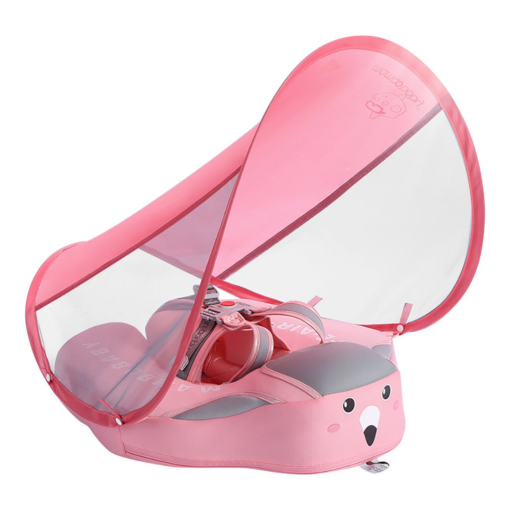 Baby Swim Trainer Baby Float — No-Inflate, Detachable Canopy