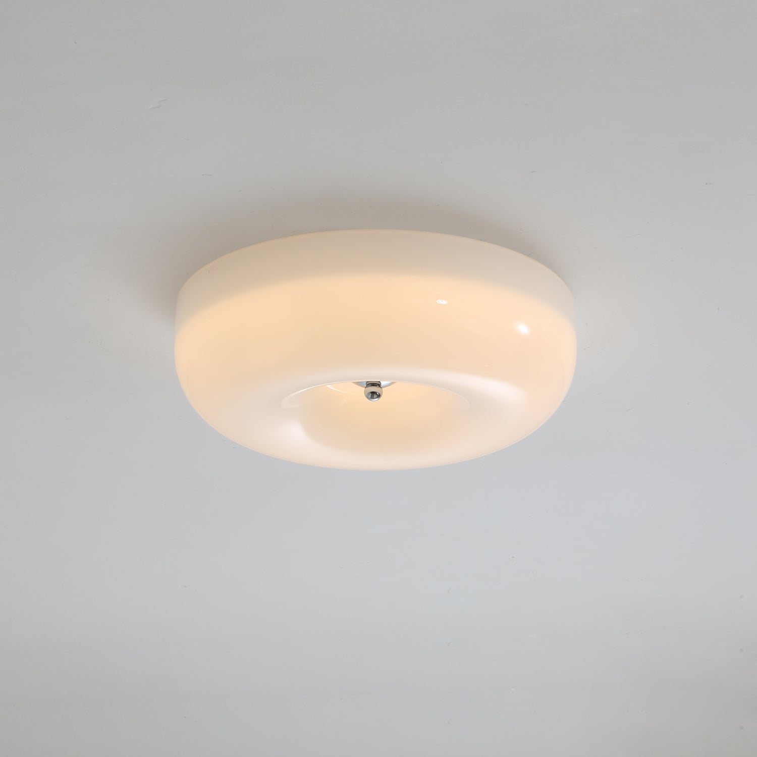 Swirl Glass Ceiling Lamp — Dimmable LED, Metal Frame, White Coffee Beige, 32cm 40cm 46cm