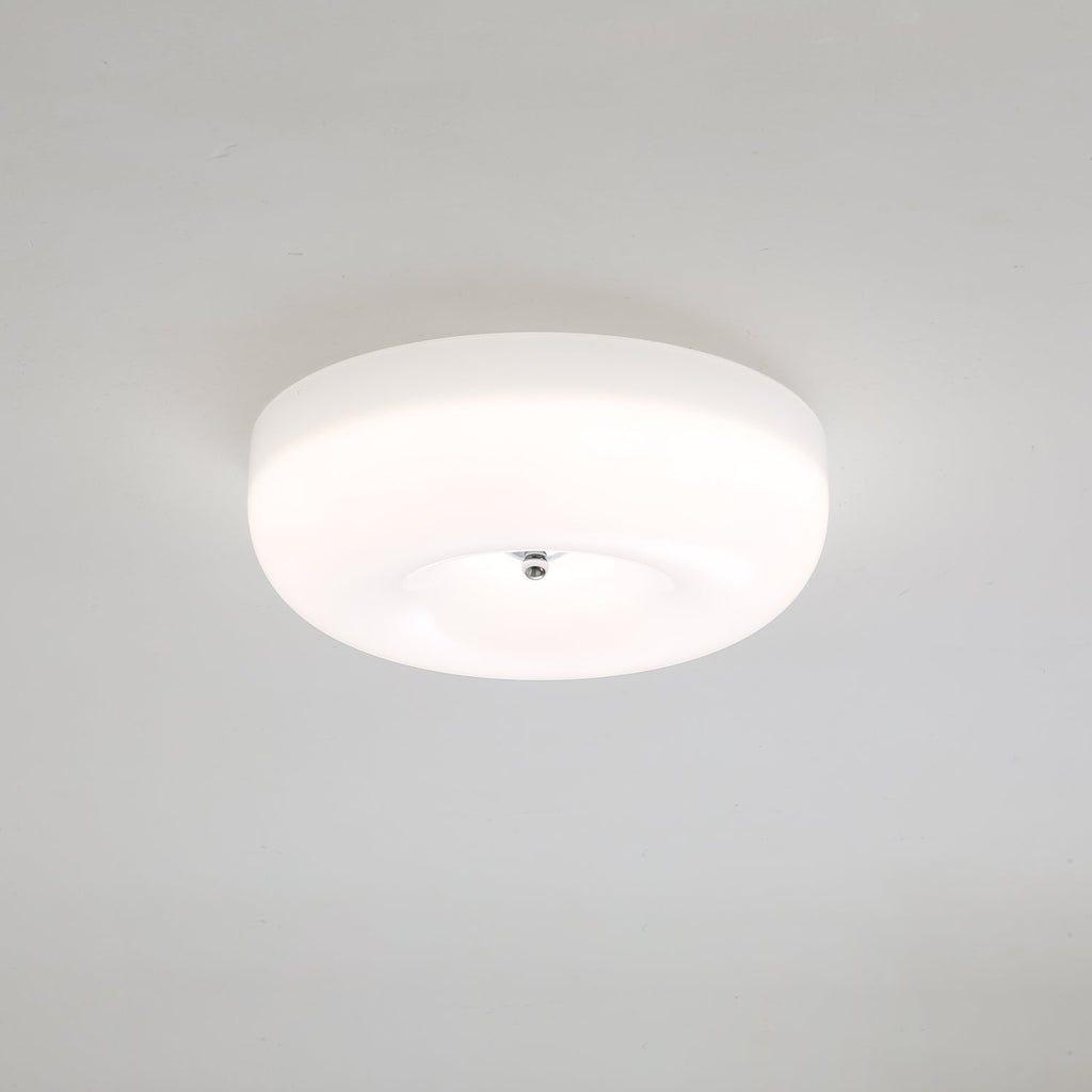 Swirl Glass Ceiling Lamp — Dimmable LED, Metal Frame, White Coffee Beige, 32cm 40cm 46cm