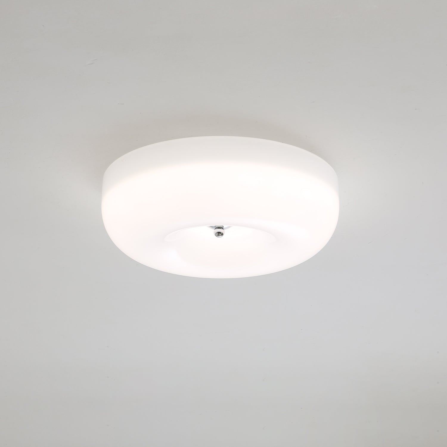 Swirl Glass Ceiling Lamp — Dimmable LED, Metal Frame, White Coffee Beige, 32cm 40cm 46cm
