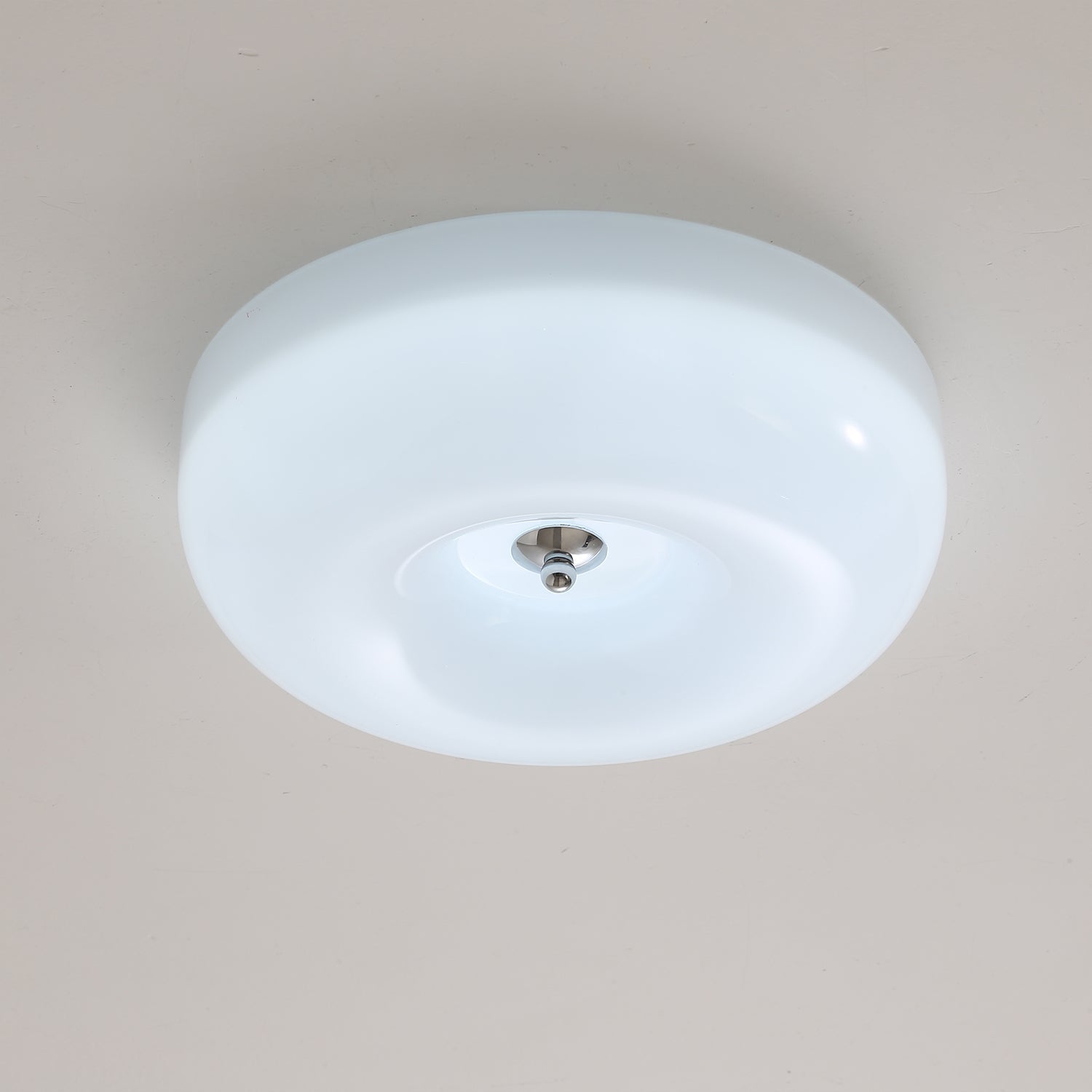 Swirl Glass Ceiling Lamp — Dimmable LED, Metal Frame, White Coffee Beige, 32cm 40cm 46cm