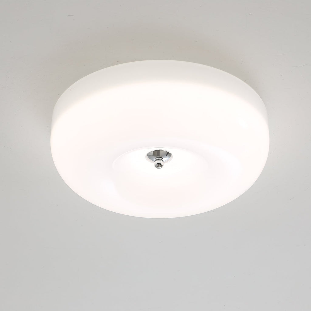 Swirl Glass Ceiling Lamp — Dimmable LED, Metal Frame, White Coffee Beige, 32cm 40cm 46cm