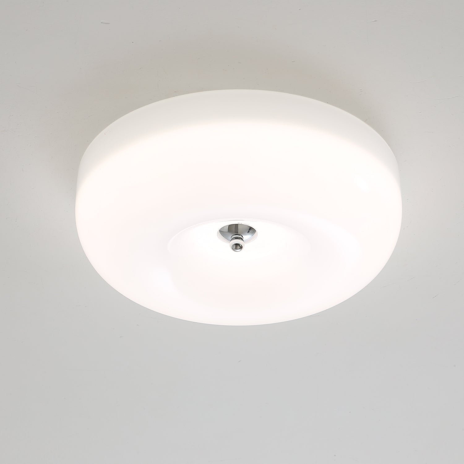 Swirl Glass Ceiling Lamp — Dimmable LED, Metal Frame, White Coffee Beige, 32cm 40cm 46cm