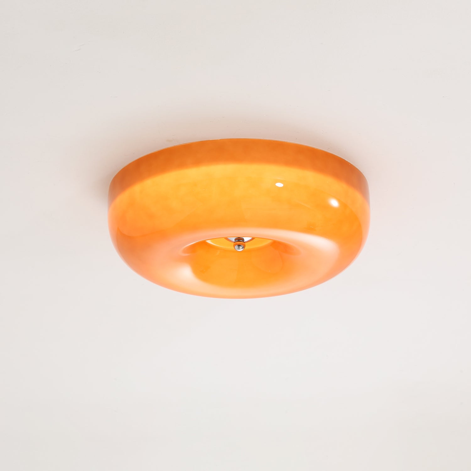 Swirl Glass Ceiling Lamp — Dimmable LED, Metal Frame, White Coffee Beige, 32cm 40cm 46cm