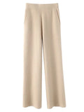 3Leaves Damen-Cashmerehose mit hohem Bund und elastischem Bund
