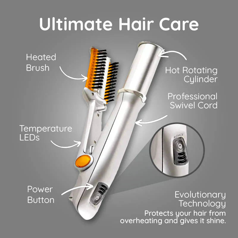Professional 2 in 1 Rotating Iron Hair Brush | Filindra