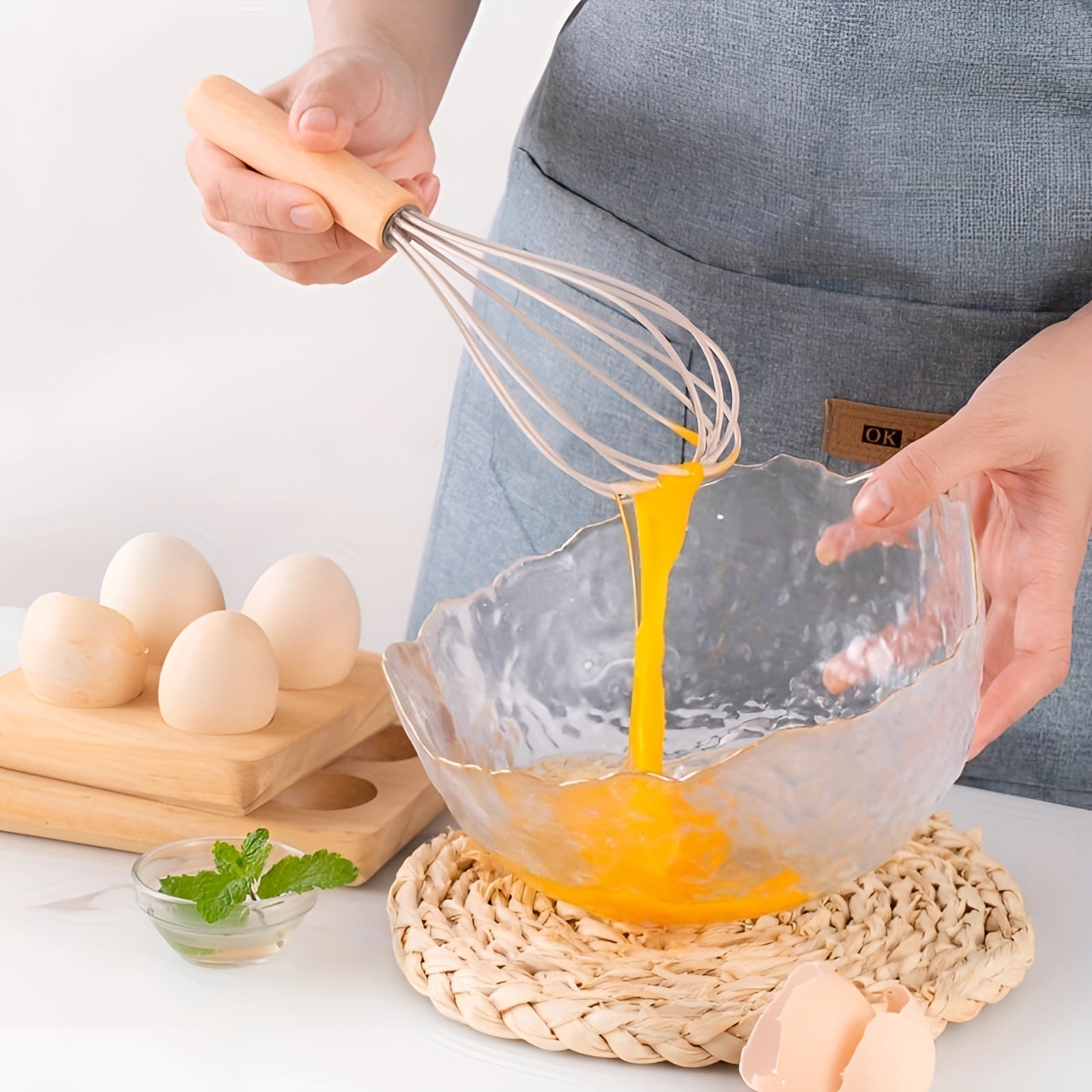 Bamboo-Handled Silicone Kitchenware Twelve-Piece Eco-Friendly Set