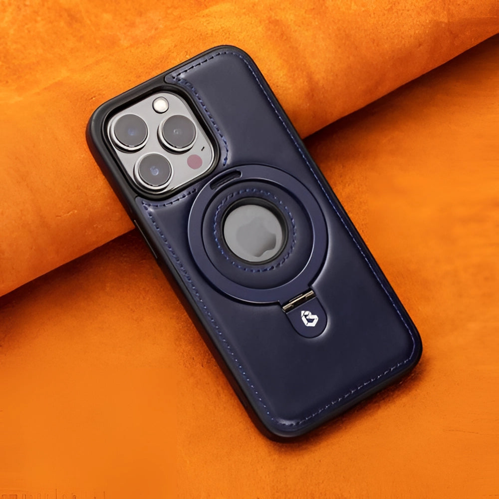 AuroraGuard Braun Leather iPhone Case With MagSafe And Camera Protection