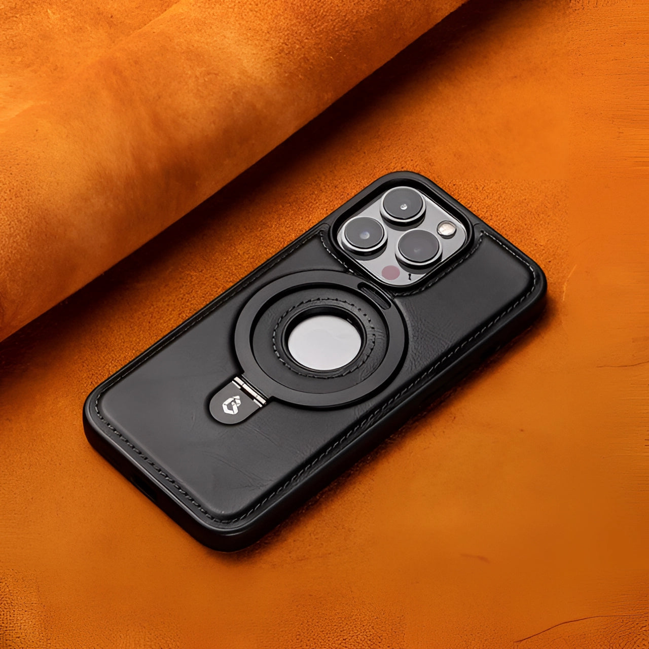 AuroraGuard Braun Leather iPhone Case With MagSafe And Camera Protection