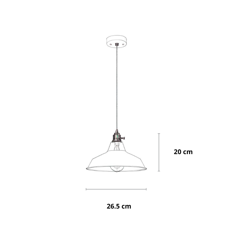 LumaNova Vintage Style Pendant Light In Seven Color Options