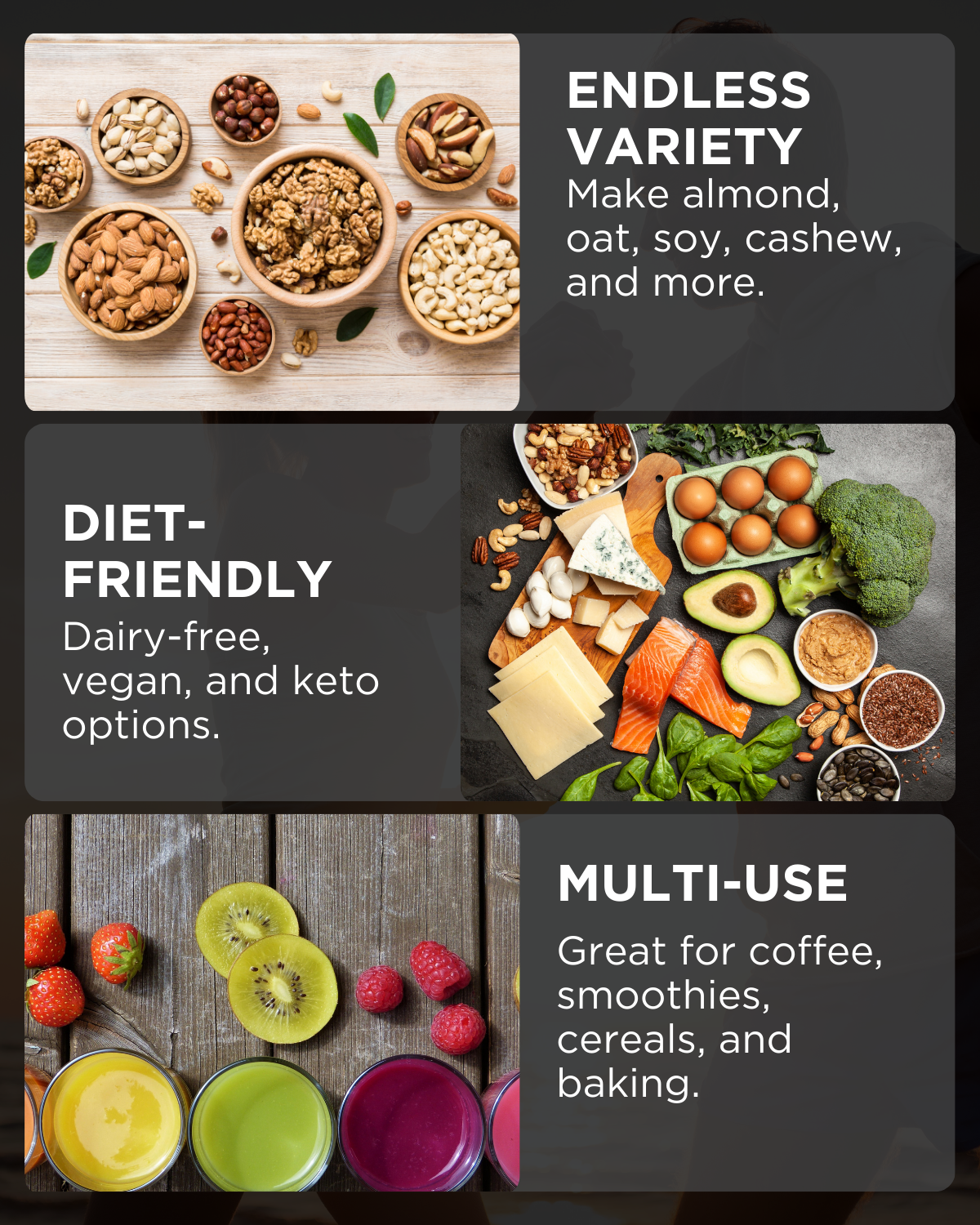 Nutriva Mini Almond, Cashew and Oat Milk Maker — Touchscreen Controls, Multiple Presets