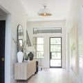 Nordic Wabi-Sabi Ceiling Light — 35cm Speckled Semi-Flush Mount, Dimmable E27