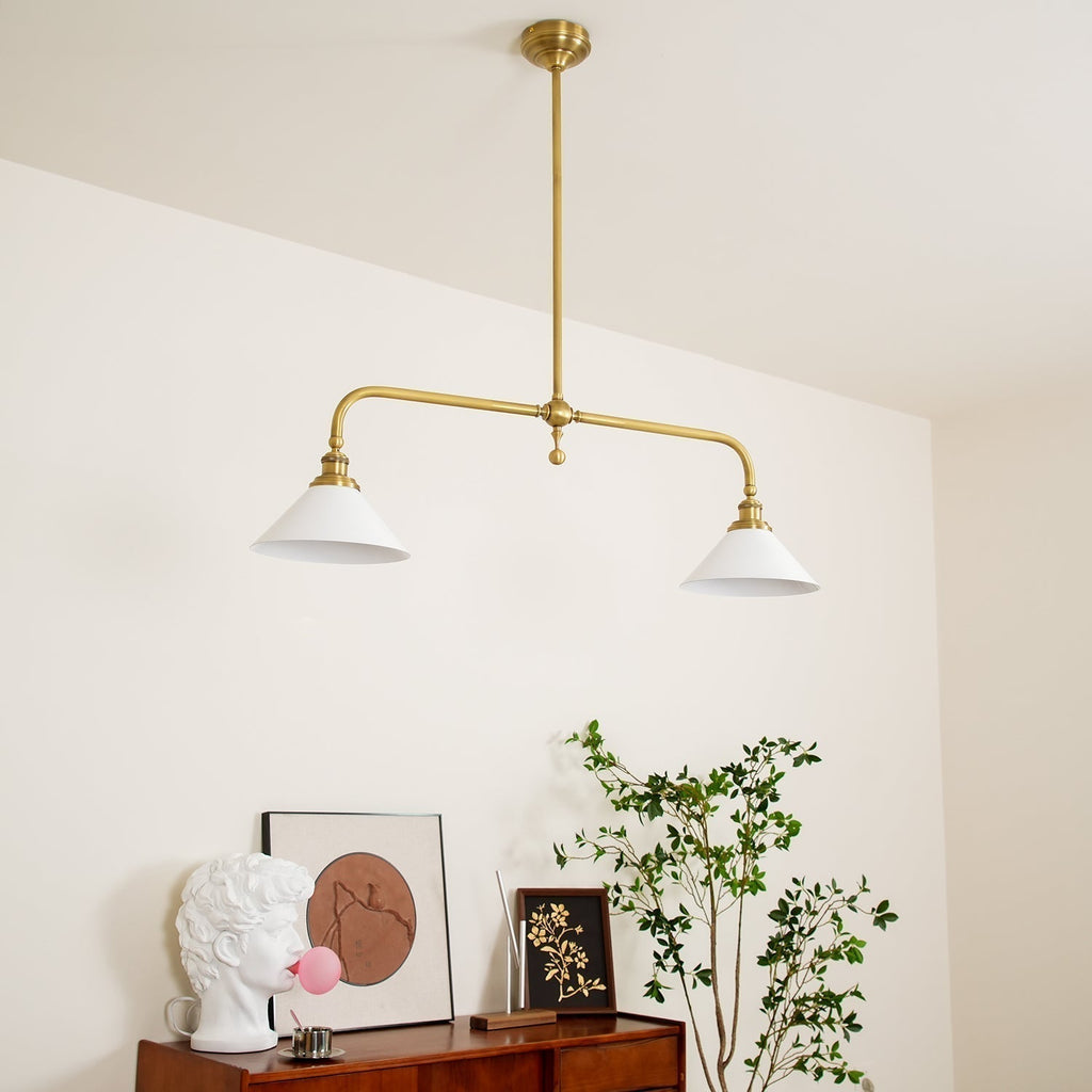 AstraVex vintagependellampa i glas — vit elegant innerskärm