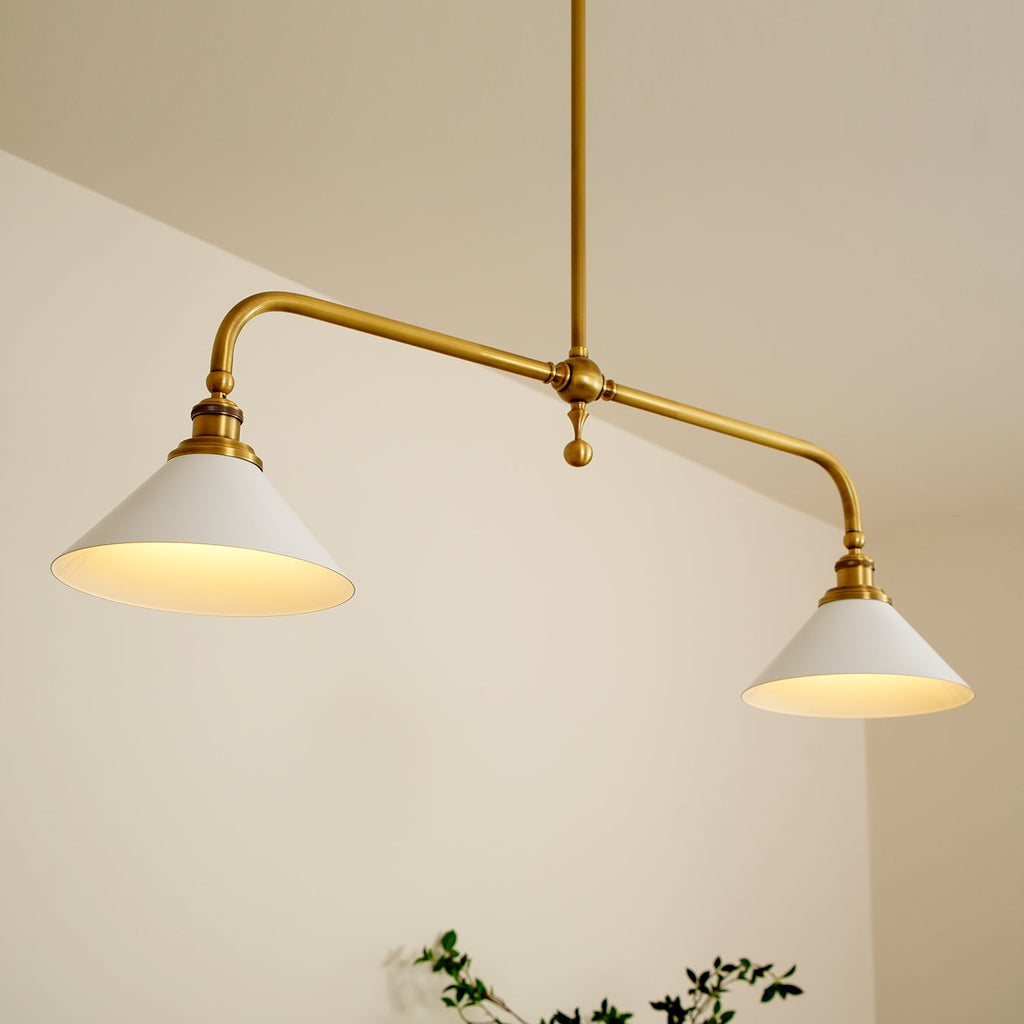 AstraVex vintagependellampa i glas — vit elegant innerskärm