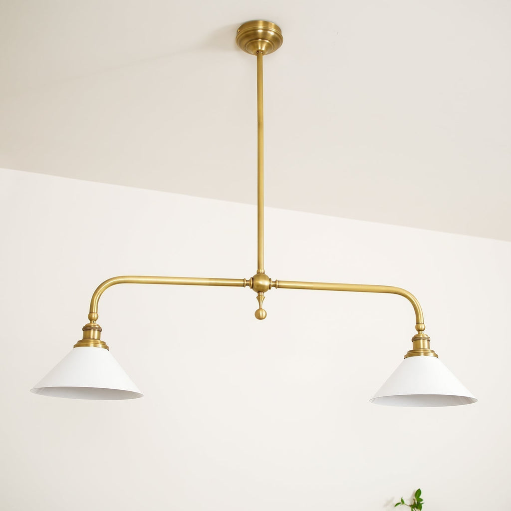 AstraVex vintagependellampa i glas — vit elegant innerskärm