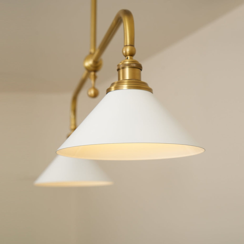AstraVex vintagependellampa i glas — vit elegant innerskärm